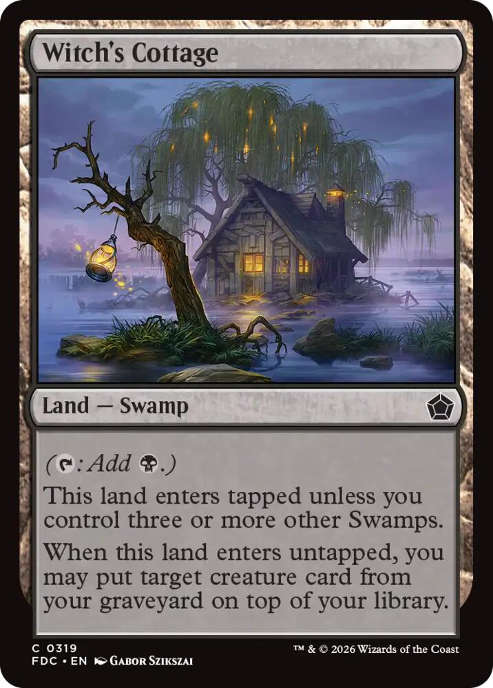 Witch's Cottage 319 card from Commander: Foundations