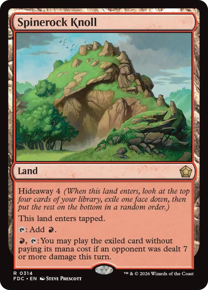 Spinerock Knoll 314 card from Commander: Foundations