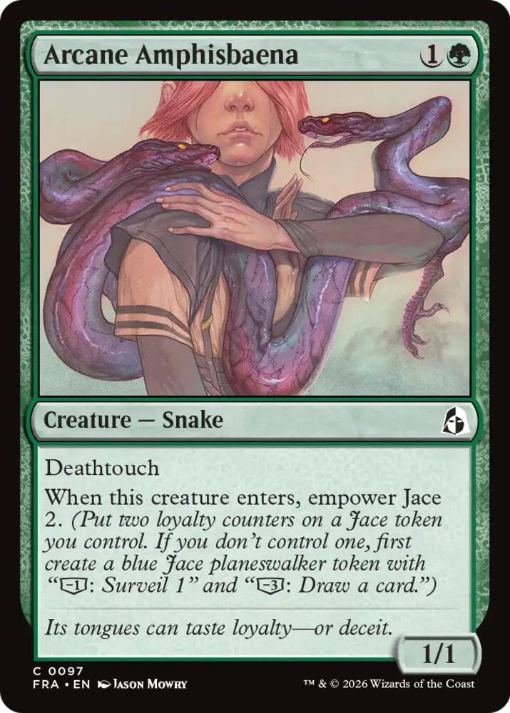 Arcane Amphisbaena 97 card from Reality Fracture