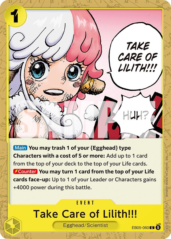 Take Care of Lilith!!! EB05-060 card from Extra Booster: One Piece Heroines Edition Vol. 2