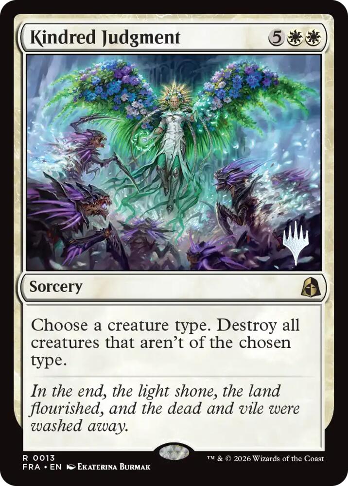Kindred Judgment 13 card from Promo Pack: Reality Fracture