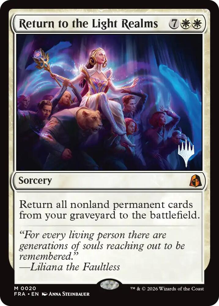 Return to the Light Realms 20 card from Promo Pack: Reality Fracture