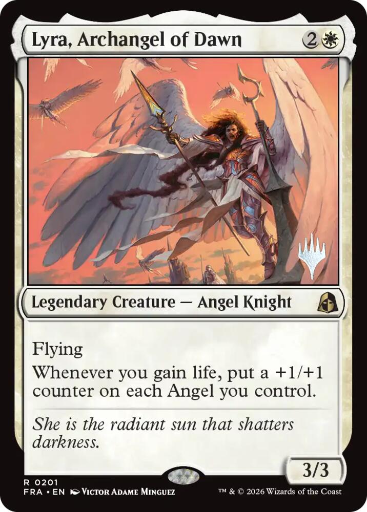 Lyra, Archangel of Dawn 201 card from Promo Pack: Reality Fracture