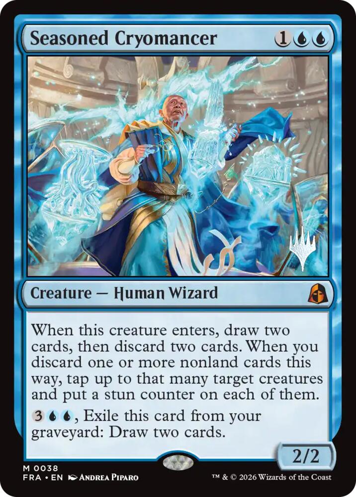 Seasoned Cryomancer 38 card from Promo Pack: Reality Fracture