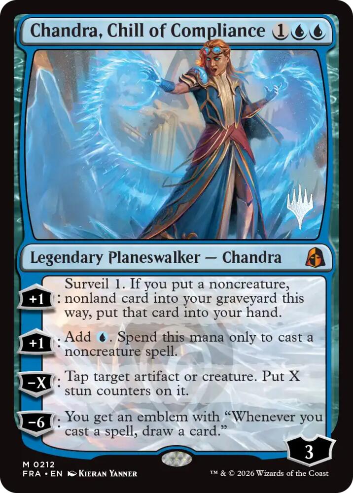 Chandra, Chill of Compliance 212 card from Promo Pack: Reality Fracture