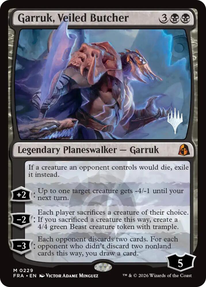 Garruk, Veiled Butcher 229 card from Promo Pack: Reality Fracture