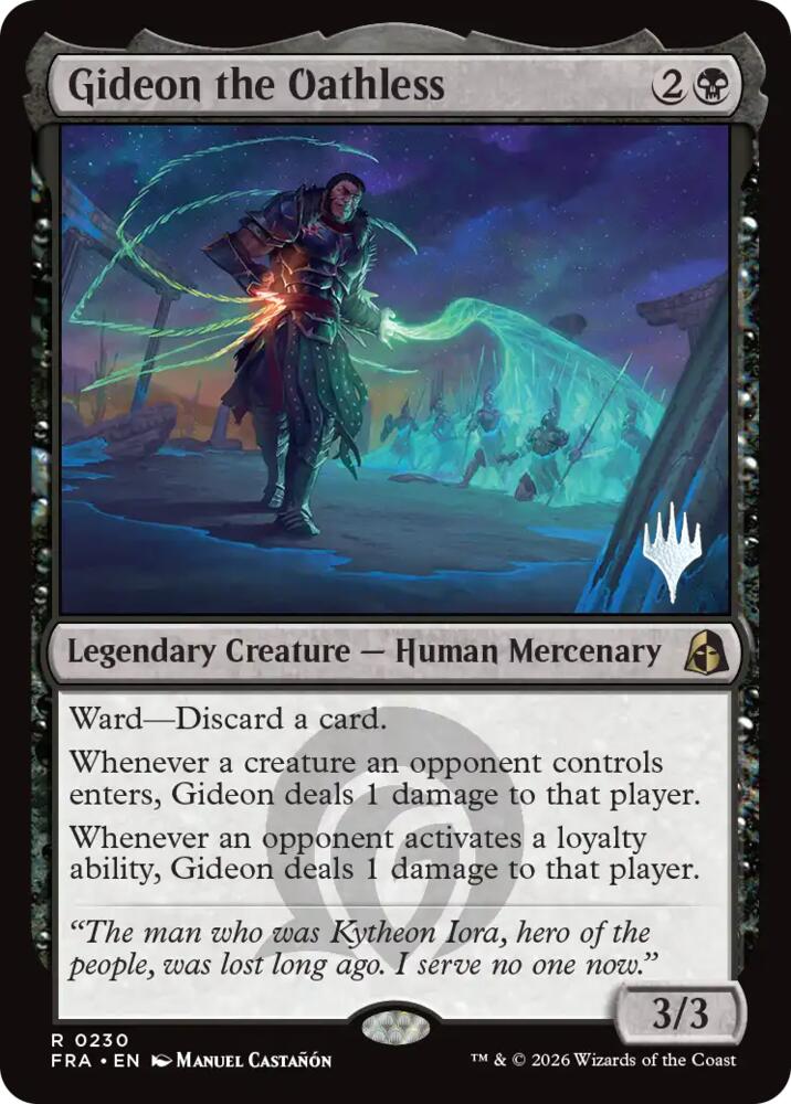 Gideon the Oathless 230 card from Promo Pack: Reality Fracture
