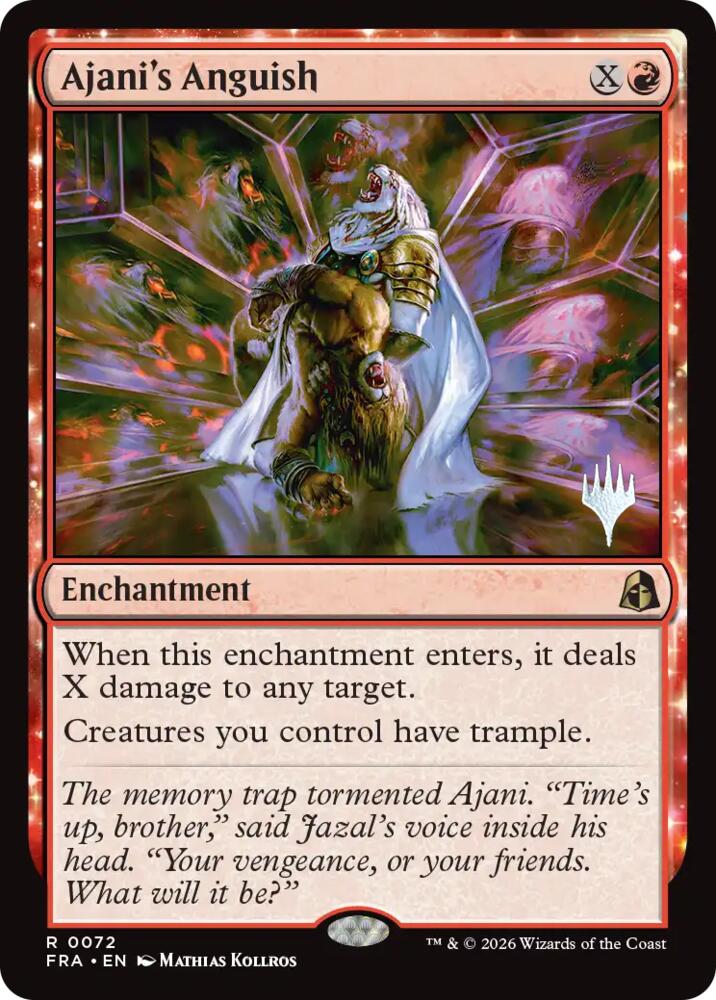 Ajani's Anguish 72 card from Promo Pack: Reality Fracture