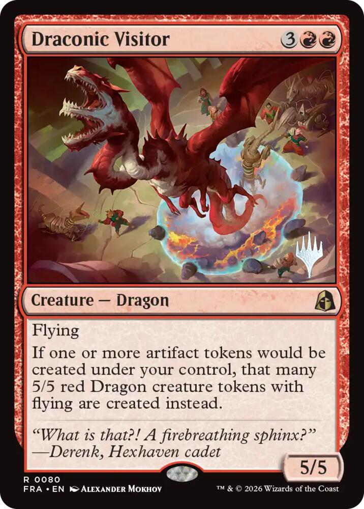 Draconic Visitor 80 card from Promo Pack: Reality Fracture