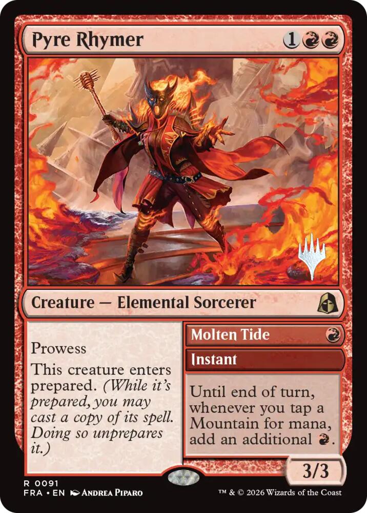 Pyre Rhymer 91 card from Promo Pack: Reality Fracture