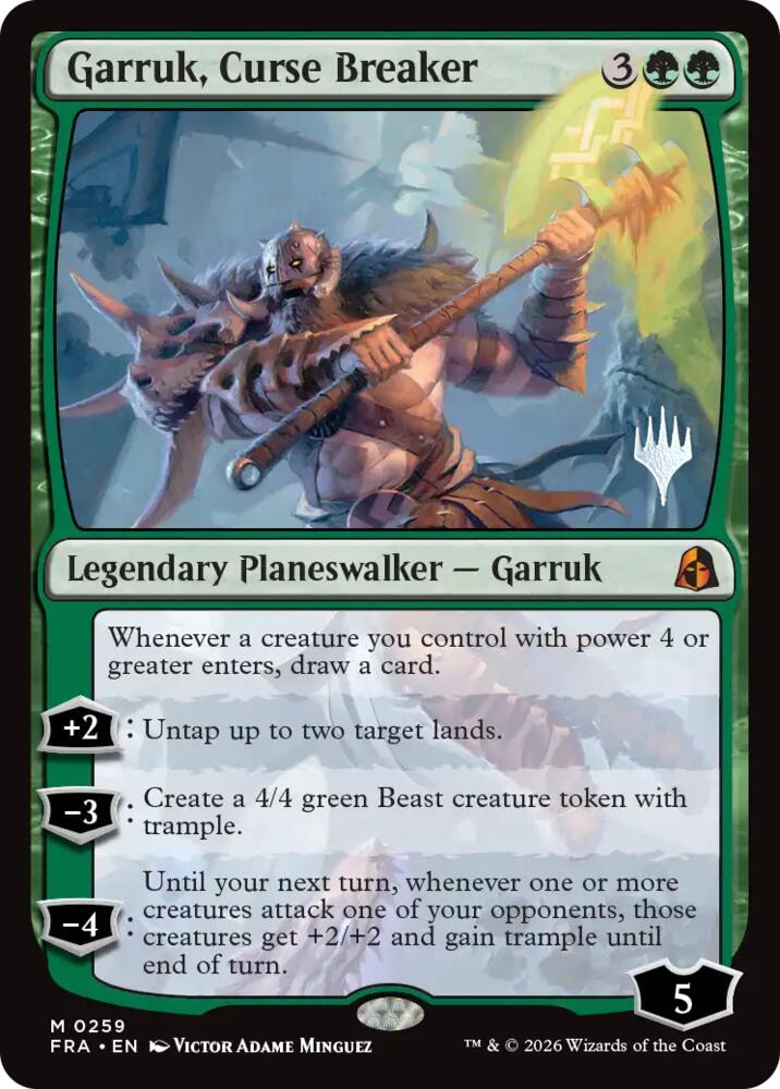 Garruk, Curse Breaker 259 card from Promo Pack: Reality Fracture