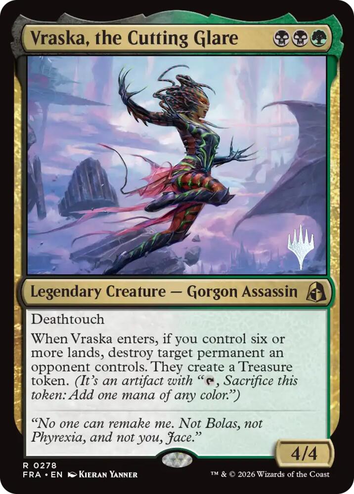 Vraska, the Cutting Glare 278 card from Promo Pack: Reality Fracture