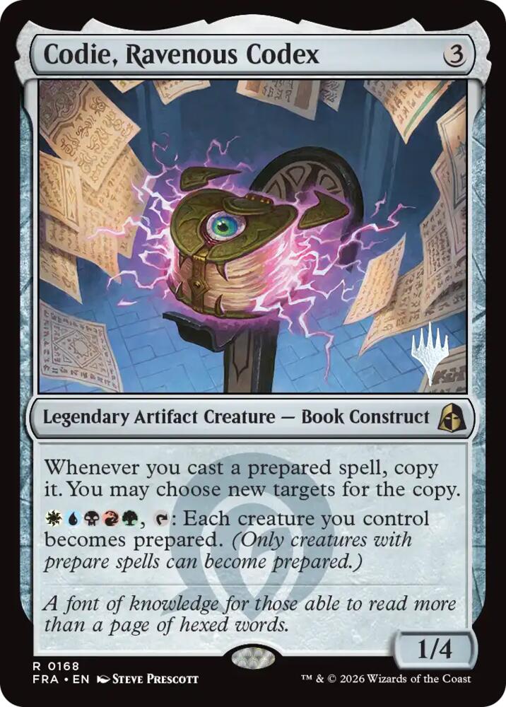 Codie, Ravenous Codex 168 card from Promo Pack: Reality Fracture