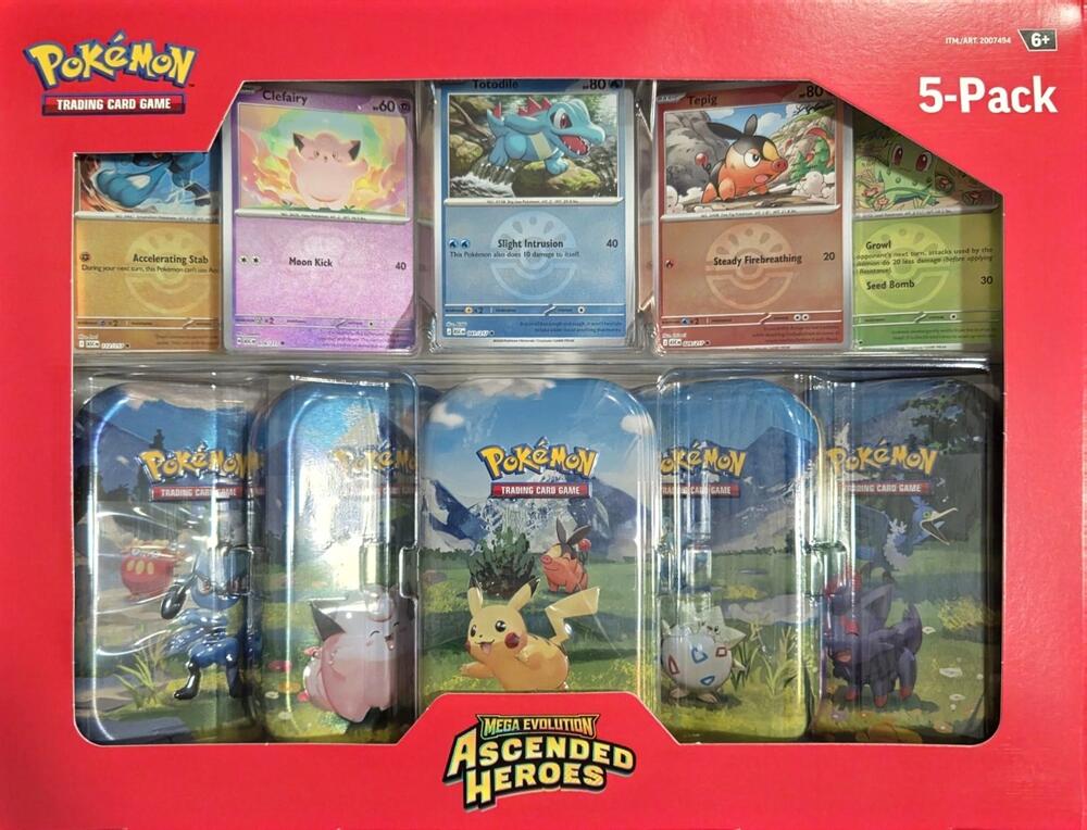 Costco Ascended Heroes Mini Tins 5-Pack sealed product from Miscellaneous Cards & Products