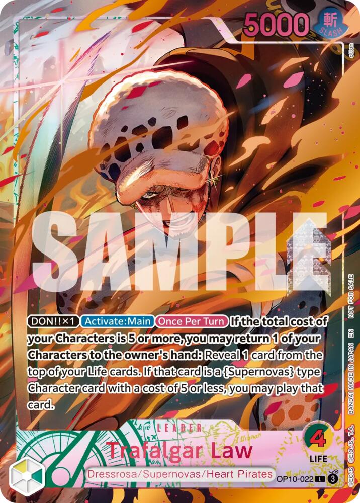 Trafalgar Law (Flame-Flame Fruit Coliseum) OP10-022 card from One Piece Promotion Cards