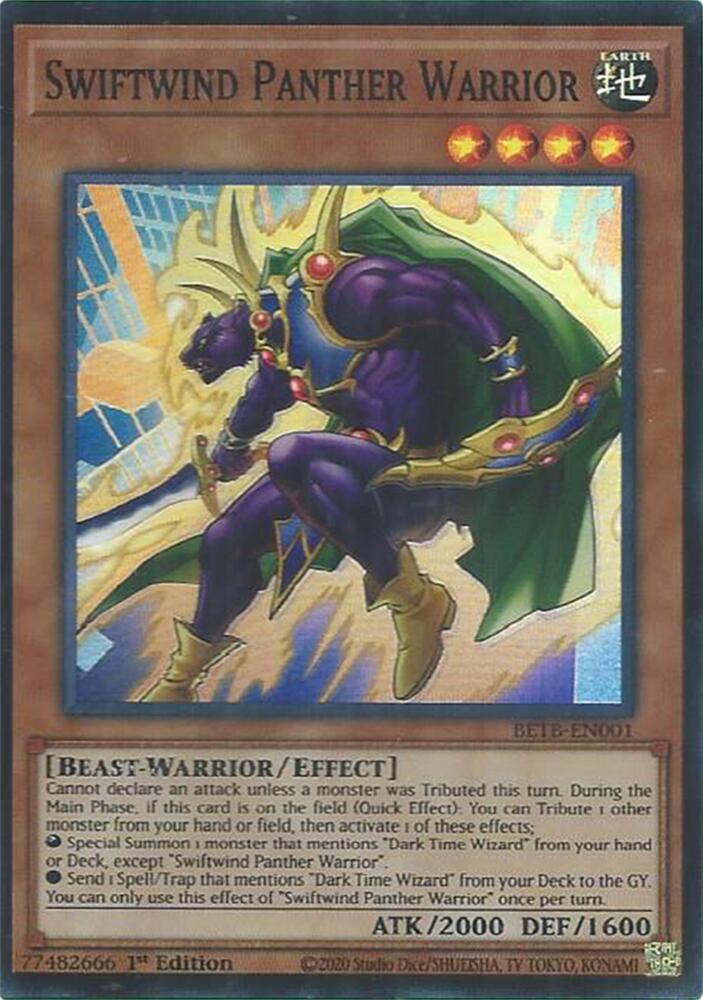 Swiftwind Panther Warrior BETB-EN001 card from Beyond the Brave