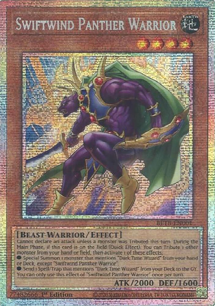 Swiftwind Panther Warrior (Starlight Rare) BETB-EN001 card from Beyond the Brave