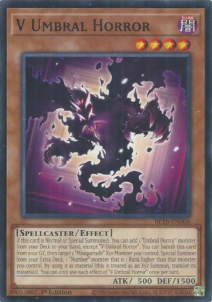 V Umbral Horror BETB-EN006 card from Beyond the Brave