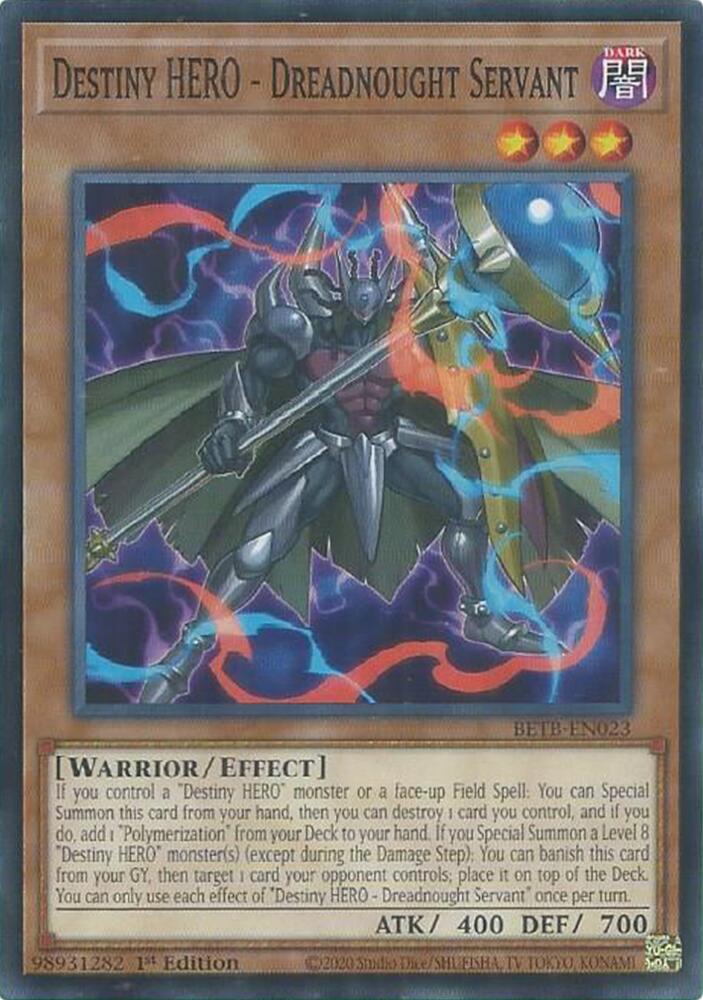 Destiny HERO - Dreadnought Servant BETB-EN023 card from Beyond the Brave
