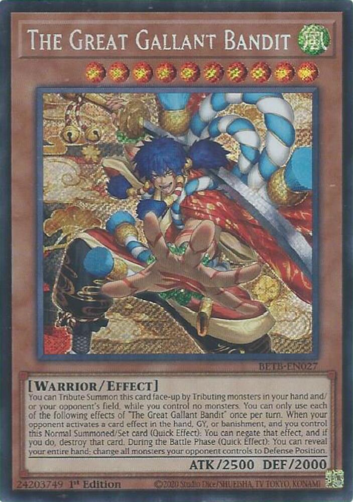 The Great Gallant Bandit BETB-EN027 card from Beyond the Brave