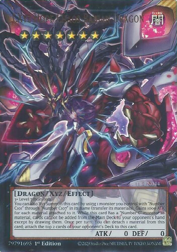 CXyz Hope Chaos Barian Dragon (Extended Art) BETB-EN044 card from Beyond the Brave