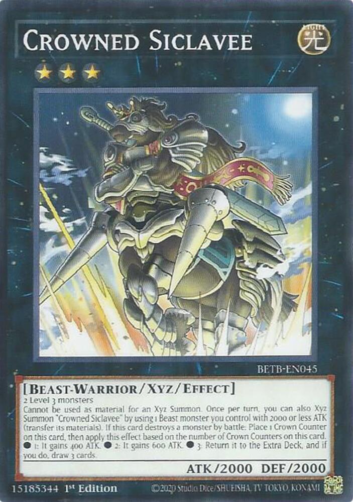Crowned Siclavee BETB-EN045 card from Beyond the Brave