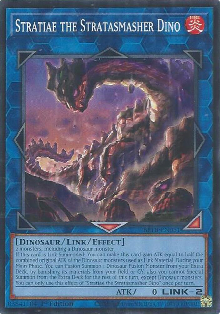 Stratiae the Stratasmasher Dino BETB-EN051 card from Beyond the Brave