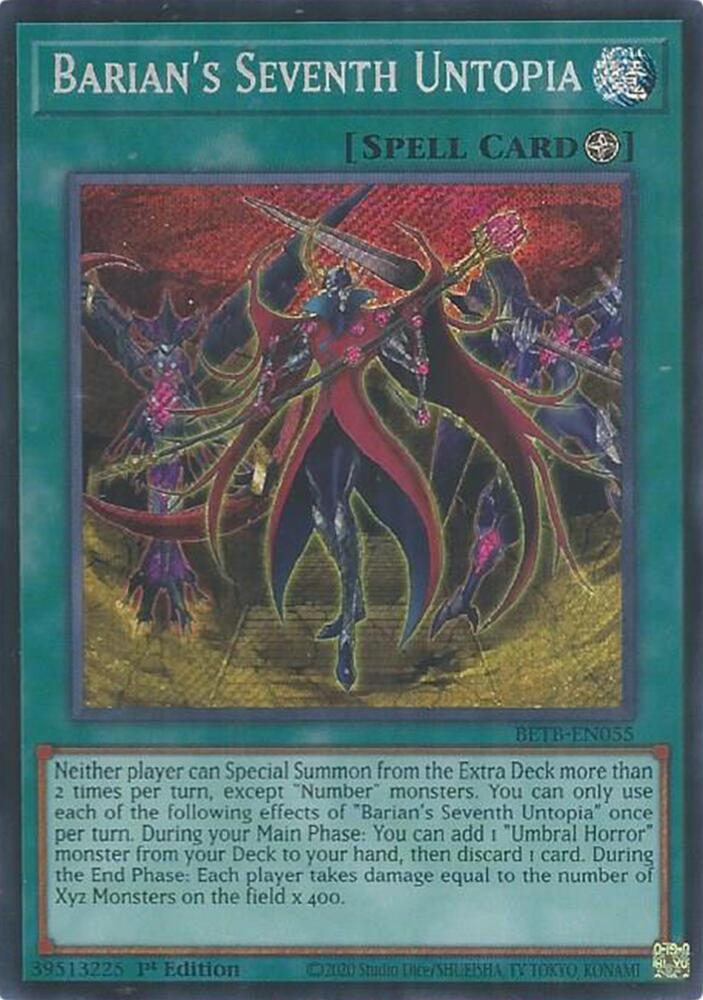 Barian's Seventh Untopia BETB-EN055 card from Beyond the Brave