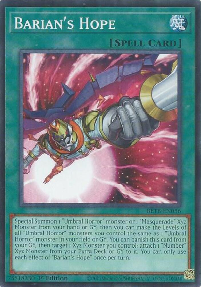 Barian's Hope BETB-EN056 card from Beyond the Brave