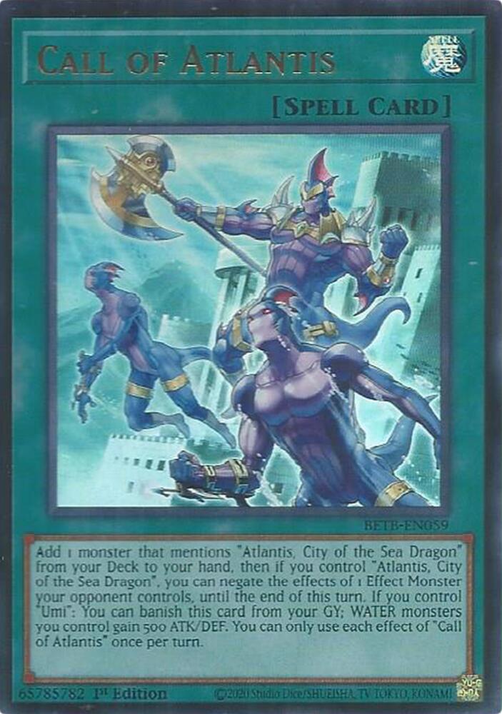Call of Atlantis BETB-EN059 card from Beyond the Brave