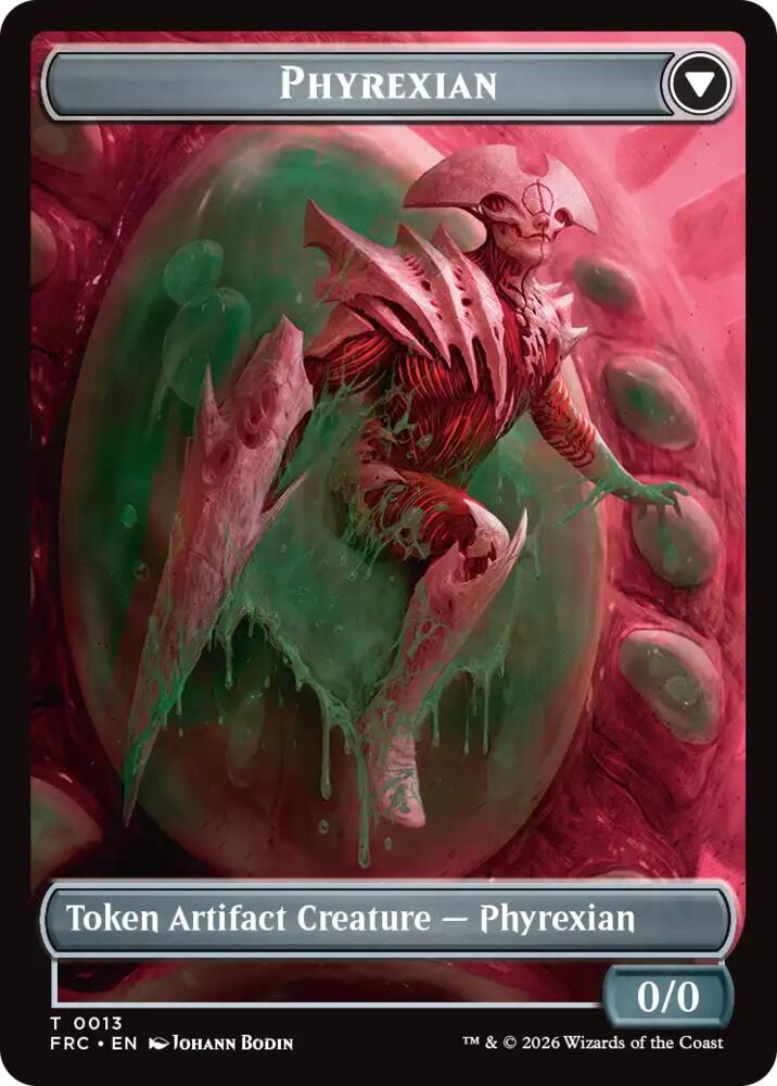 Phyrexian // Incubator Double-Sided Token 13 // 13 card from Commander: Reality Fracture