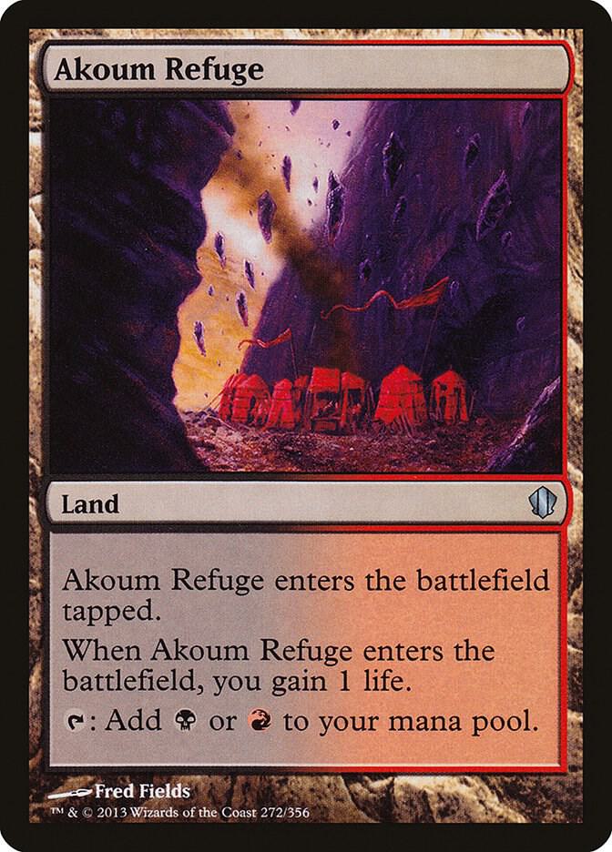 Akoum Refuge 272 card from Commander 2013
