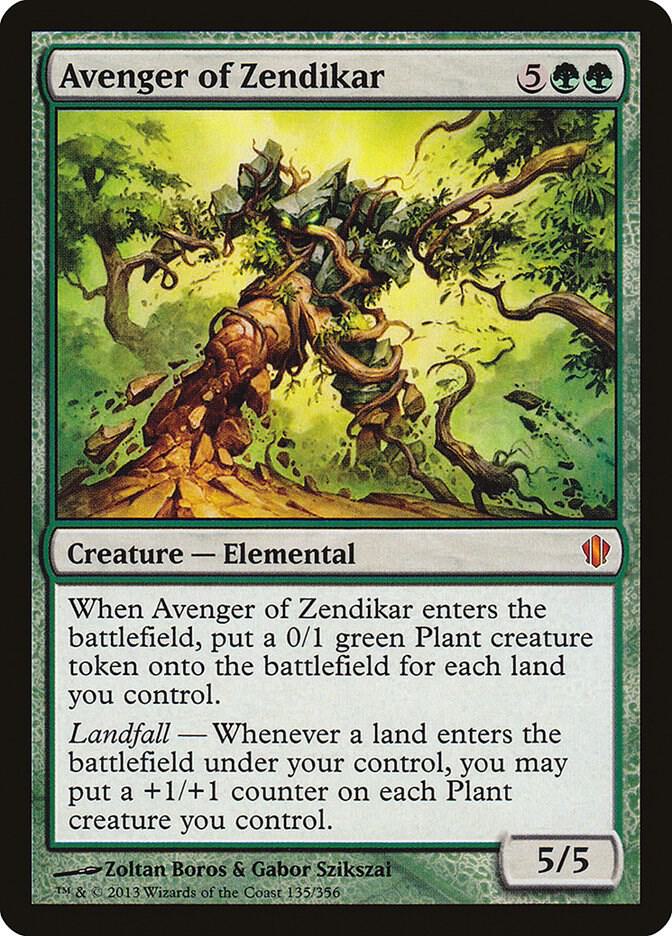 Avenger of Zendikar 135 card from Commander 2013