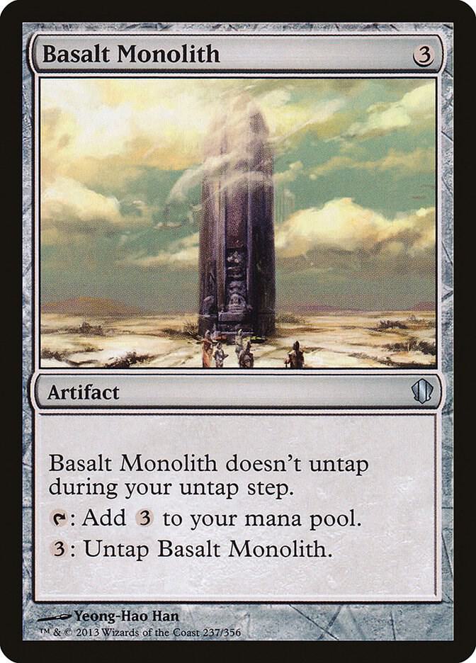 Basalt Monolith 237 card from Commander 2013