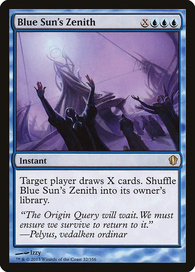 Blue Sun's Zenith 32 card from Commander 2013