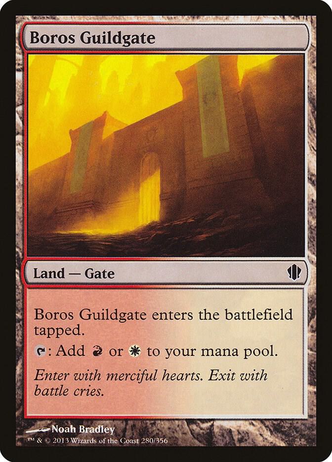Boros Guildgate 280 card from Commander 2013