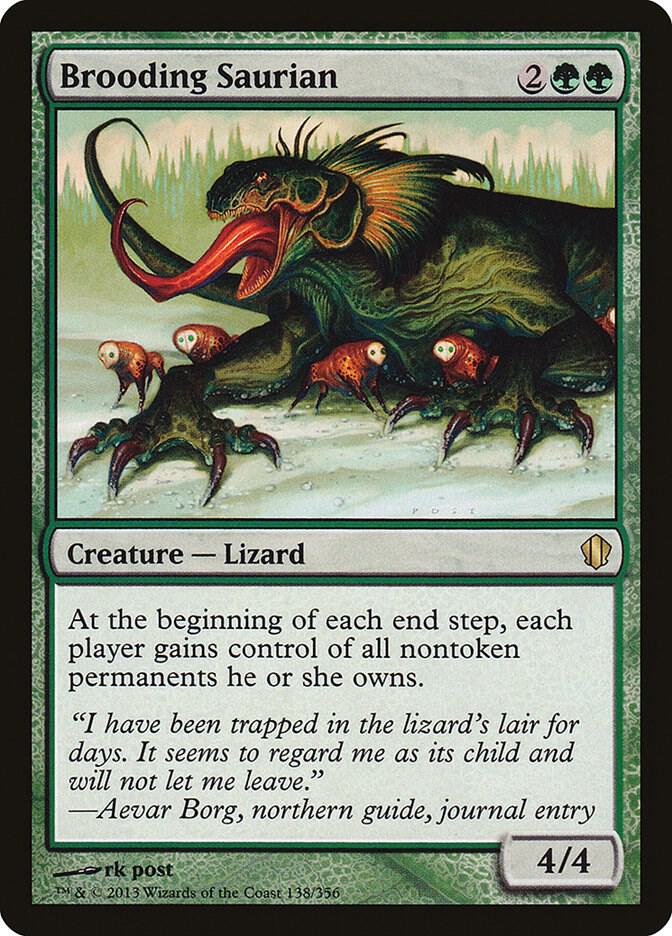 Brooding Saurian 138 card from Commander 2013