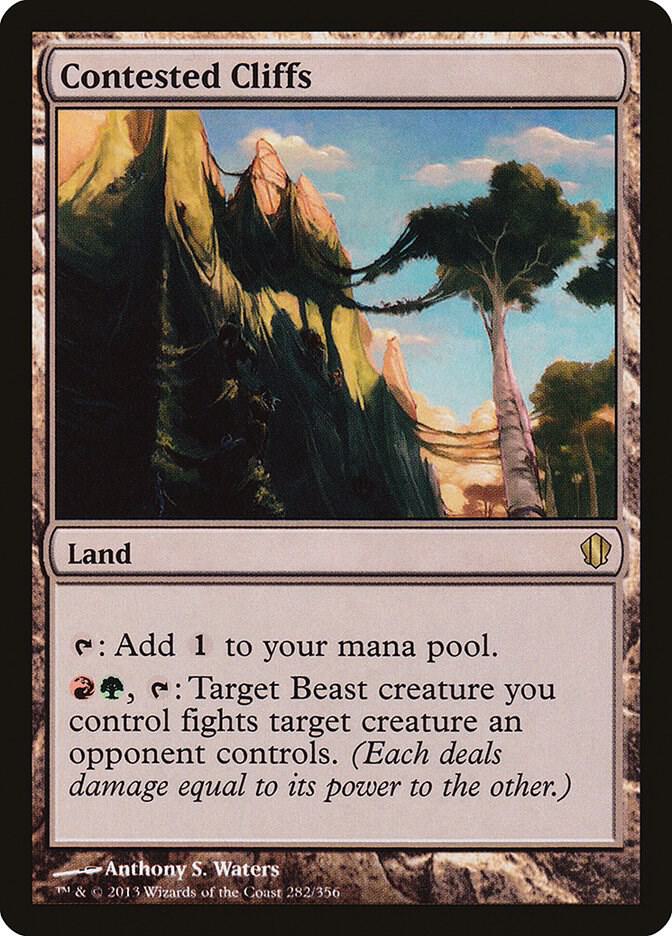 Contested Cliffs 282 card from Commander 2013