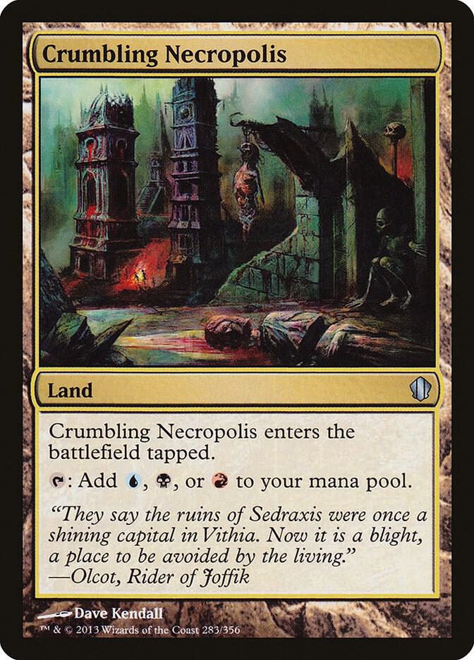Crumbling Necropolis 283 card from Commander 2013