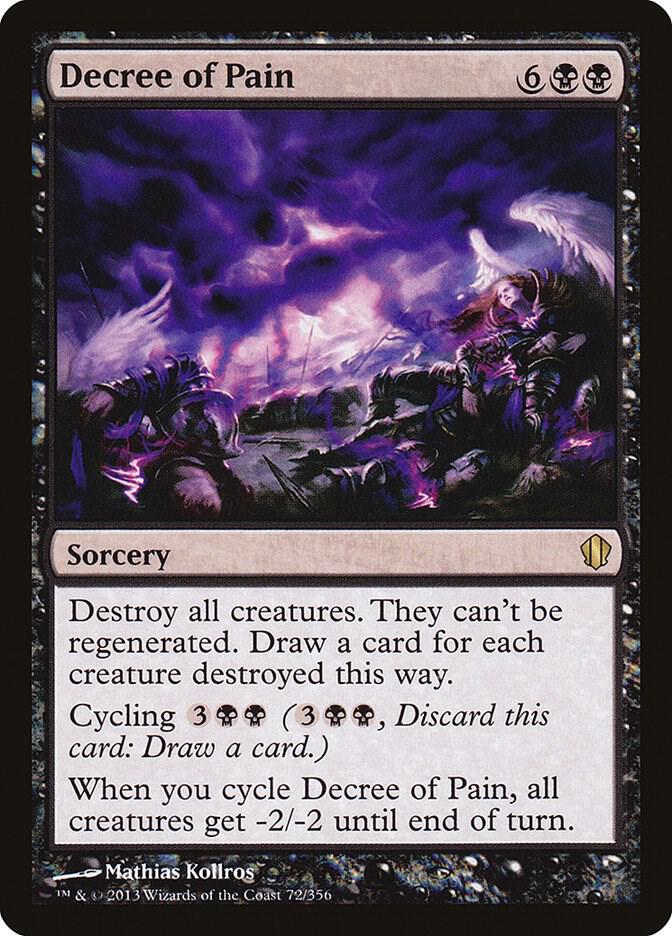Decree of Pain 72 card from Commander 2013