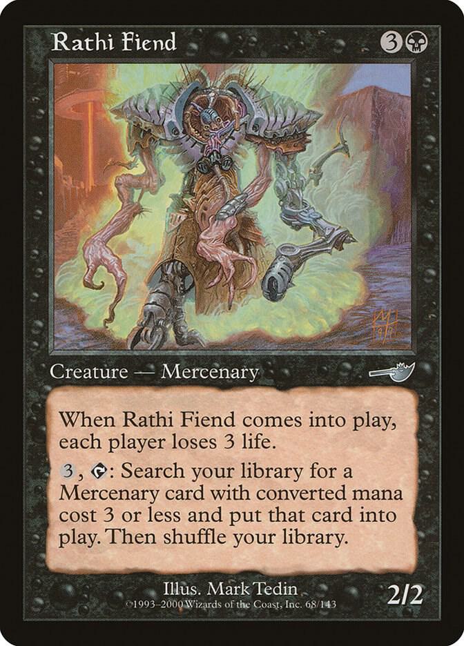 Rathi Fiend 68 card from Nemesis