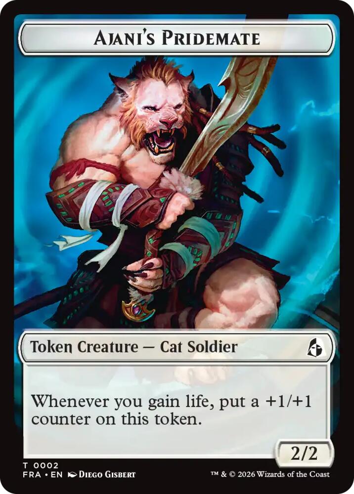Ajani's Pridemate // Mowu Double-Sided Token 2 // 10 card from Reality Fracture