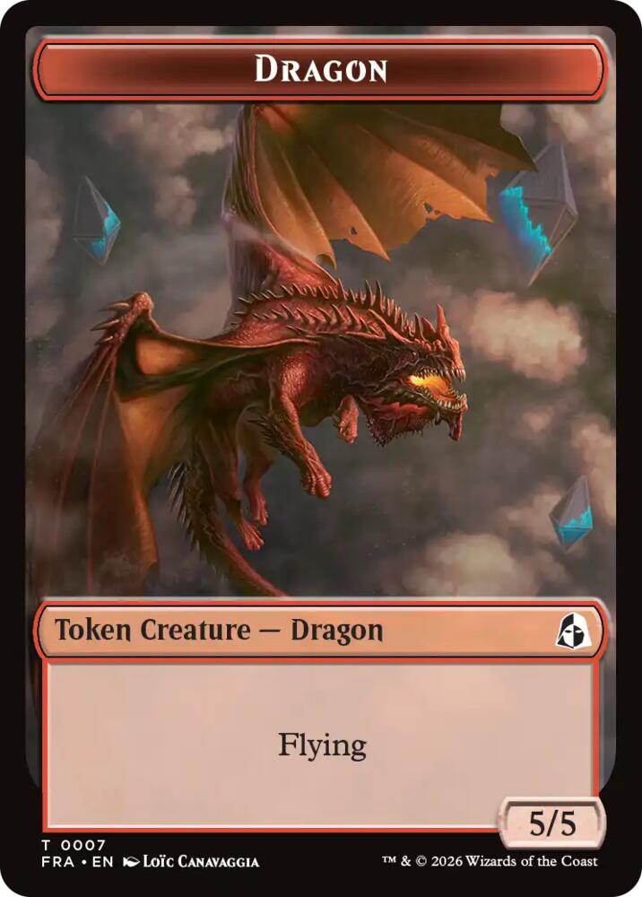 Dragon // Treasure Double-Sided Token 7 // 15 card from Reality Fracture