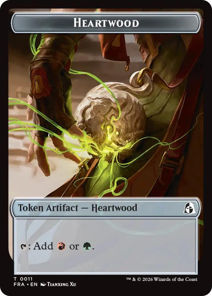 Heartwood // Thopter Double-Sided Token 11 // 14 card from Reality Fracture