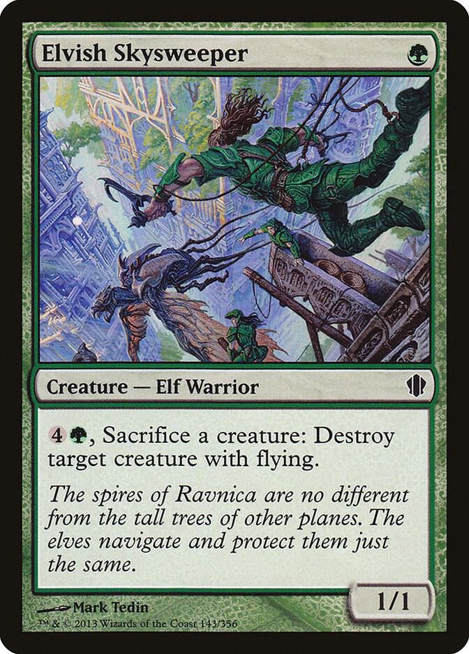 Elvish Skysweeper 143 card from Commander 2013