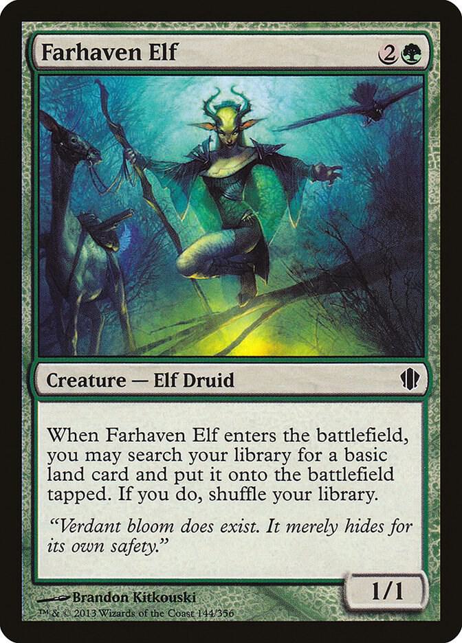 Farhaven Elf 144 card from Commander 2013