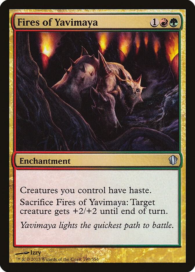 Fires of Yavimaya 190 card from Commander 2013