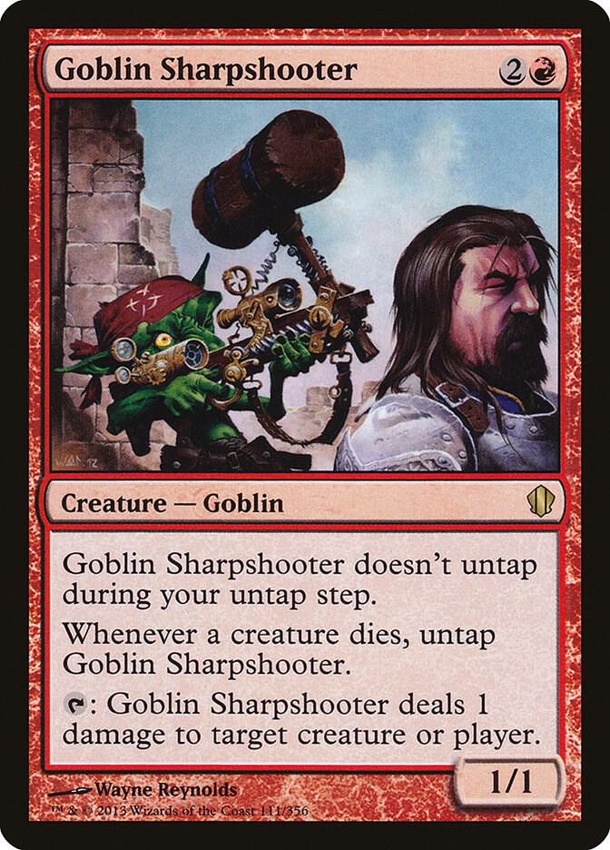 Goblin Sharpshooter 111 card from Commander 2013