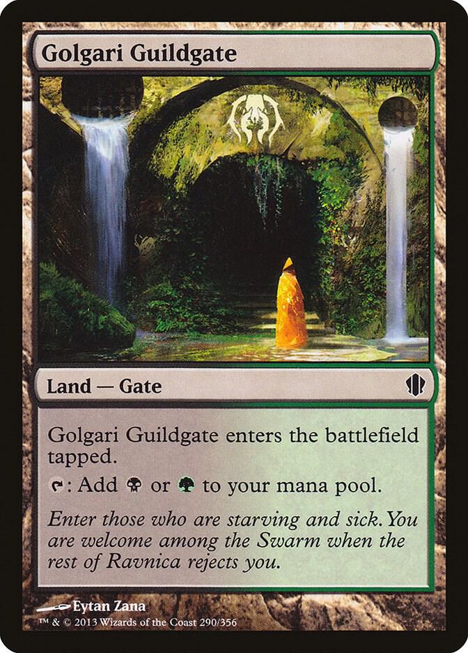 Golgari Guildgate 290 card from Commander 2013