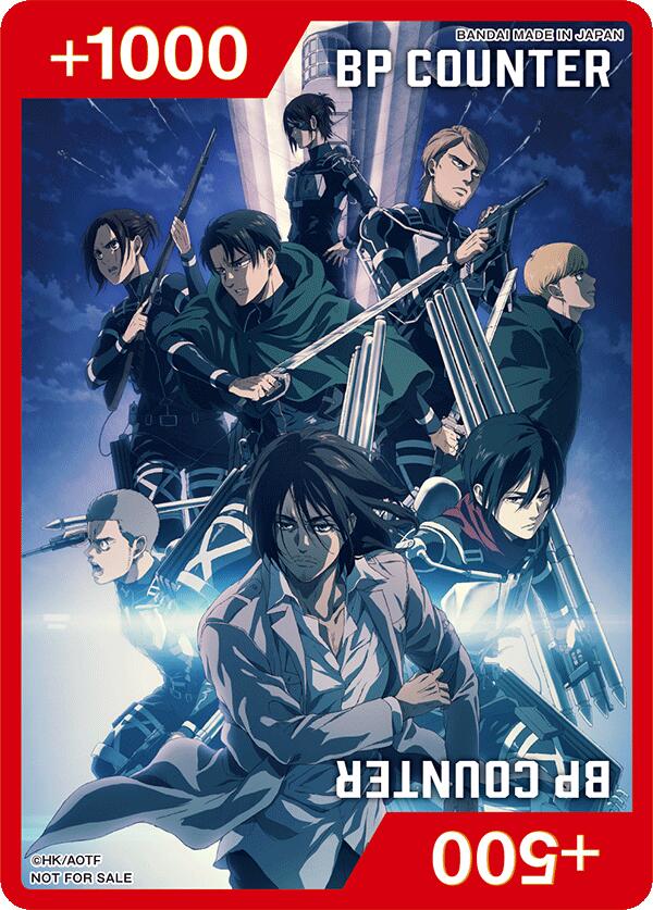 BP Counter (Attack on Titan) card from Union Arena Promotion Cards